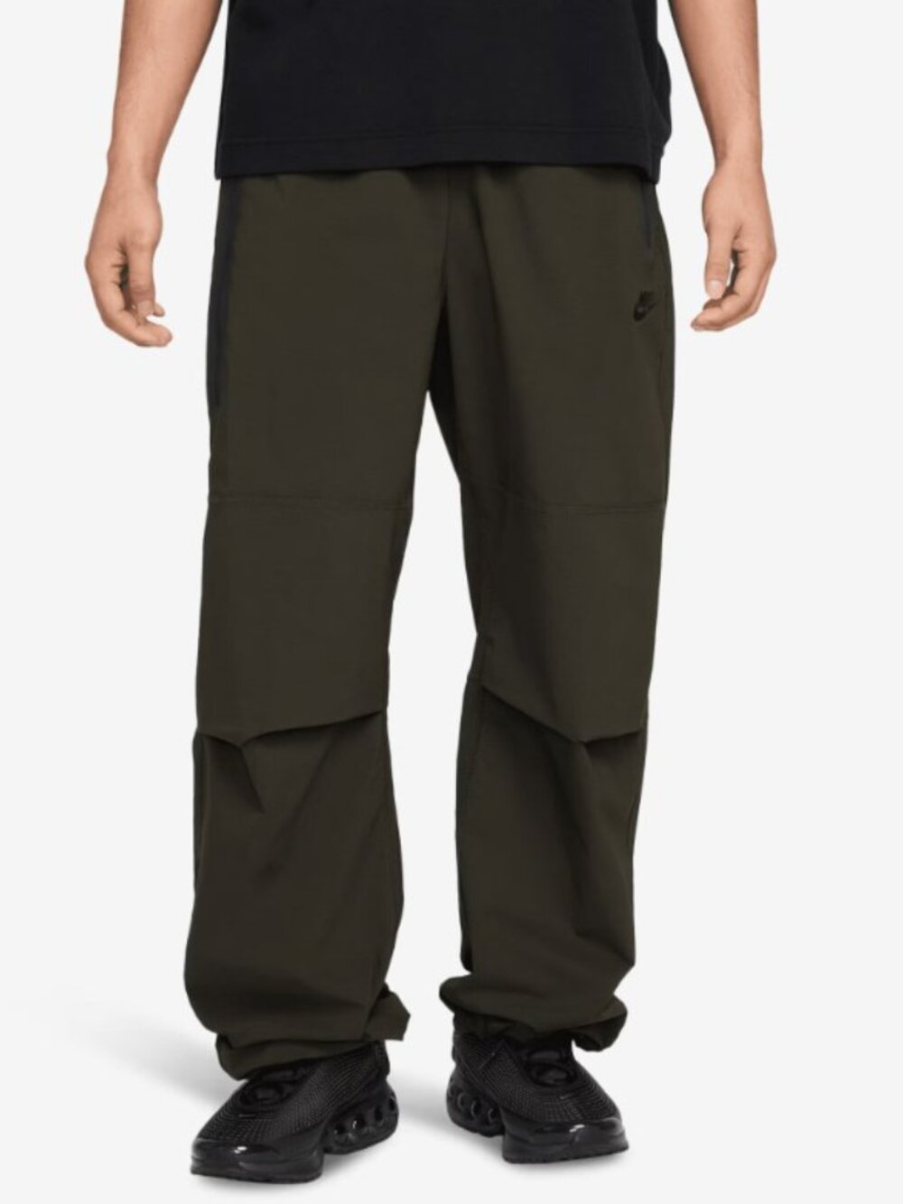 Nike Tech Woven Oversized Straight Leg Pants Olive Green Sequoia HM7158-356 (M)